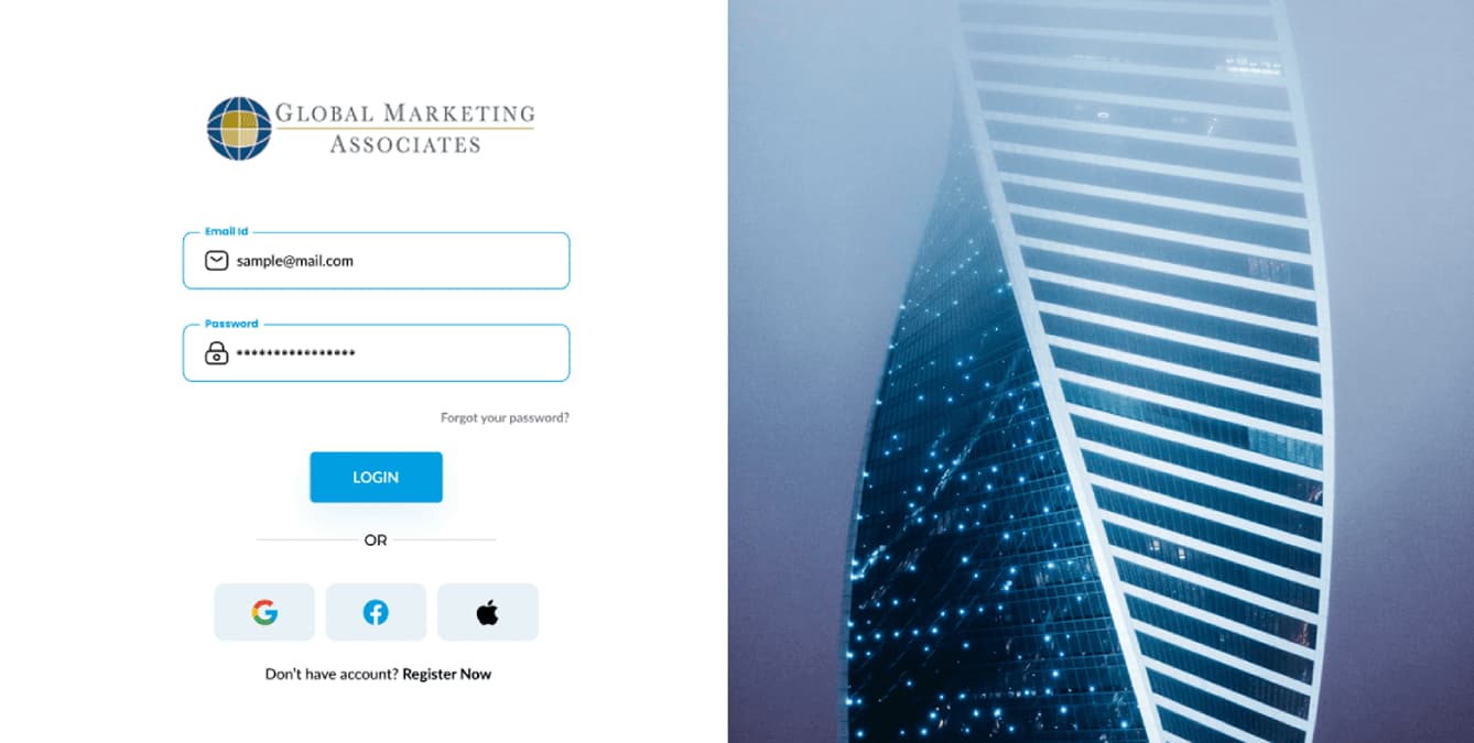 Corporate Marketing Platform — website preview